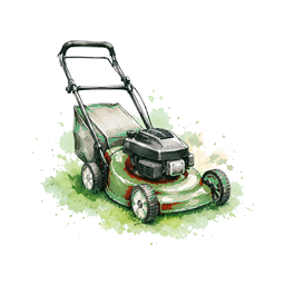 Lawn mowing and garden maintenance icon